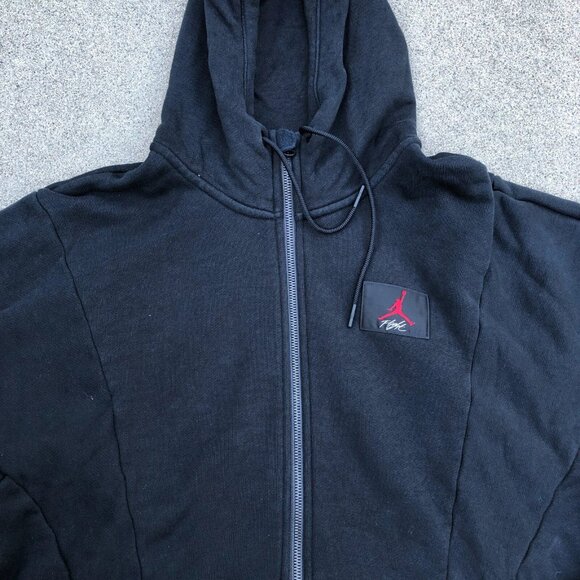 AIR JORDAN Flight Loop Hoodie Jacket Sweater XL Men's Black Full Zip AV2290-010 - Picture 3 of 10
